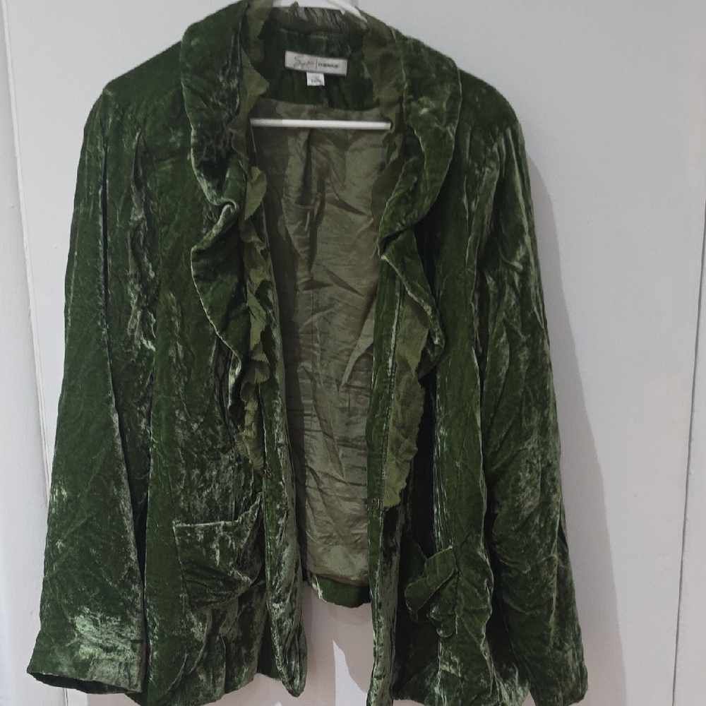 Sofft Green Velvet Women's Blazer